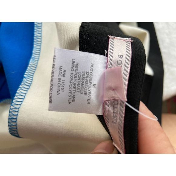 Romeo‎ & Juliet Couture Faux Leather Panel Colorblock A Line Skirt Medium - Picture 8 of 8